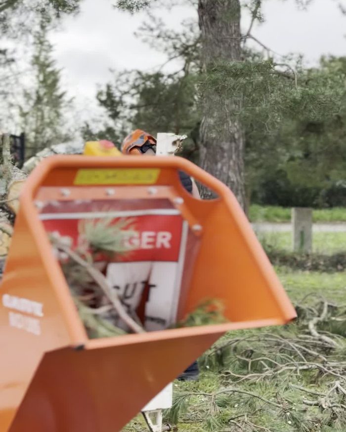 Broyage des branches sur place